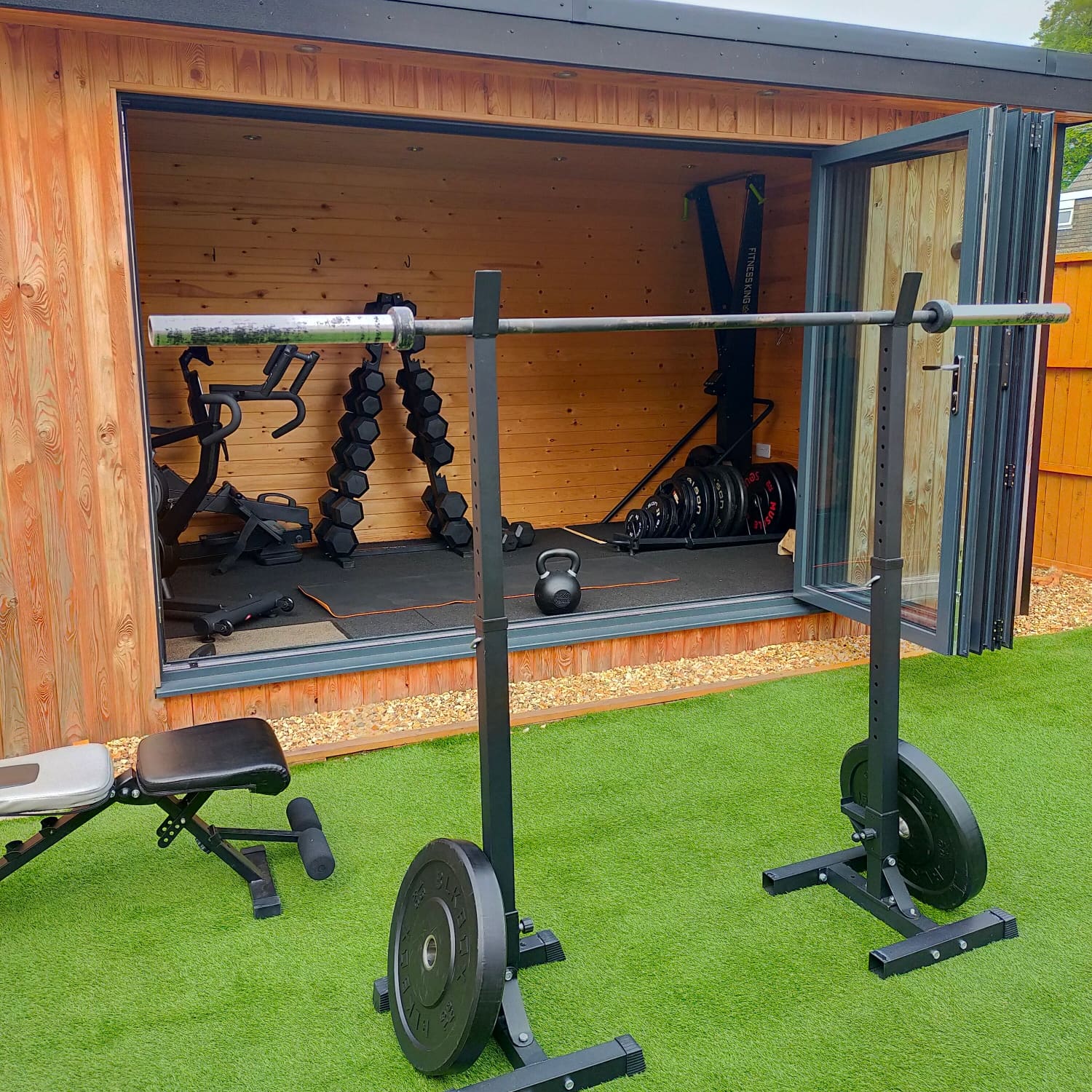 Professional personal training studio in Sale showing winter fitness equipment setup