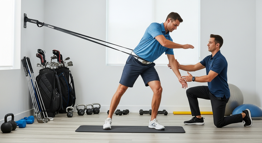 Golf fitness training session in Hale Barns