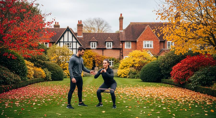 Mobile personal training session in Hale village